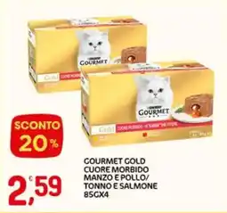 Crai Gourmet gold cuore morbido manzo e pollo/ tonno e salmone offerta