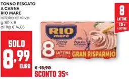 Pam Tonno pescato a canna RIO MARE offerta