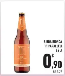 Conad Birra Bionda 11 Paralleli offerta