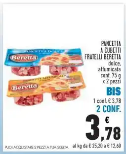 Conad PANCETTA A CUBETTI FRATELLI BERETTA offerta