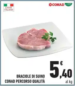 Conad Braciole di suino offerta