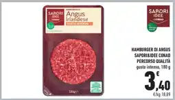 Conad HAMBURGER DI ANGUS SAPORI&IDEE CONAD PERCORSO QUALITÀ offerta