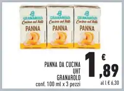 Conad PANNA DA CUCINA UHT GRANAROLO offerta