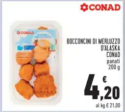Conad BOCCONCINI DI MERLUZZO D’ALASKA CONAD offerta
