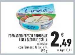 Conad Formaggio Fresco Primosale Linea Fattorie Osella offerta