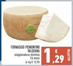 Conad FORMAGGIO PIEMONTINO VALGRANA offerta