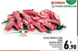 Conad COSTINE/PUNTINE DI SUINO offerta