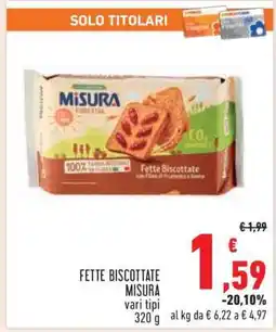 Conad Fette Biscottate Misura offerta