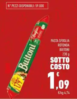 Conad Pasta Sfoglia Rotonda Buitoni offerta