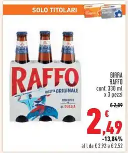 Conad Birra Raffo offerta