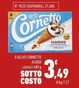 Conad 8 GELATI CORNETTO ALGIDA offerta