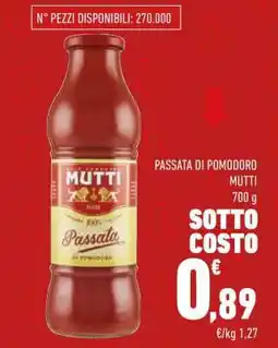Conad PASSATA DI POMODORO MUTTI offerta