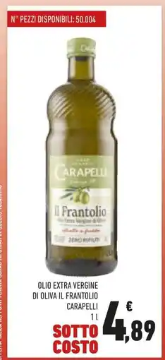 Conad Olio Extra Vergine di Oliva Il Frantolio Carapelli offerta