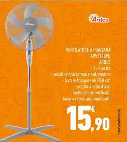 Conad VENTILATORE A PIANTANA AR5ST40PG offerta