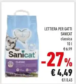 Conad LETTIERA PER GATTI SANICAT offerta