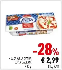Conad MOZZARELLA SANTA LUCIA GALBANI offerta