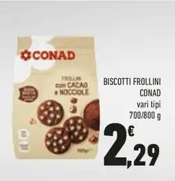 Conad BISCOTTI FROLLINI CONAD offerta