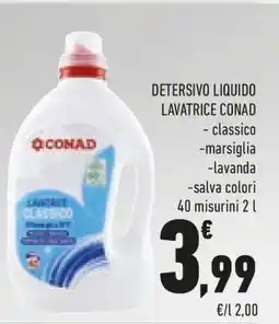 Conad DETERSIVO LIQUIDO LAVATRICE CONAD offerta