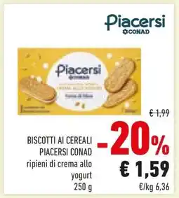 Conad BISCOTTI AI CEREALI PIACERSI CONAD offerta