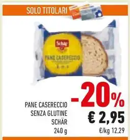 Conad PANE CASERECCIO SENZA GLUTINE SCHÄR offerta