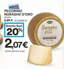 Coop Pecorino Nuraghe D’Oro offerta