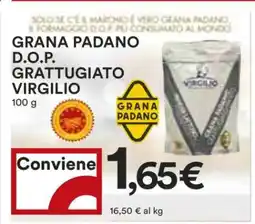 Coop Grana Padano D.O.P. Grattugiato Virgilio offerta