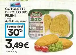 Coop Cotolette di Pollo Bio Fileni offerta