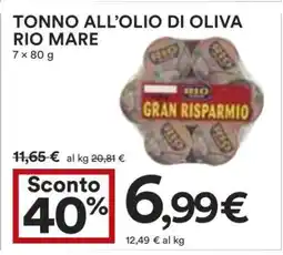 Coop Tonno all’Olio di Oliva Rio Mare offerta