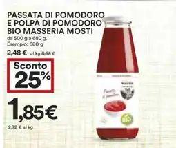 Coop Passata di pomodoro e polpa di pomodoro BIO Masseria Mosti offerta