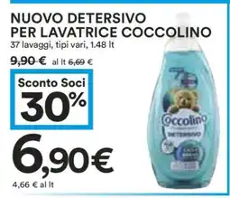 Coop Nuovo Detersivo per Lavatrice Coccolino offerta