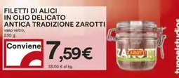 Coop FILETTI DI ALICI IN OLIO DELICATO ANTICA TRADIZIONE ZAROTTI offerta