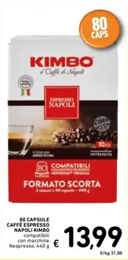 Spazio Conad 80 capsule caffè espresso napoli KIMBO offerta