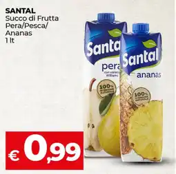 Coop Radenza SANTAL Succo di Frutta Pera/Pesca/ Ananas offerta