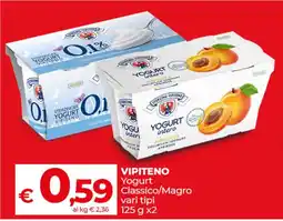 Coop Radenza VIPITENO Yogurt Classico/Magro vari tipi offerta