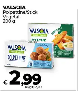 Coop Radenza VALSOIA Polpettine/Stick Vegetali offerta