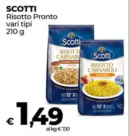 Coop Radenza SCOTTI Risotto Pronto vari tipi offerta