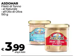 Coop Radenza ASDOMAR Filetti di Tonno al Naturale all'Olio di Oliva offerta