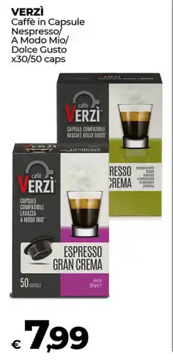Coop Radenza VERZÌ Caffè in Capsule Nespresso/ A Modo Mio/ Dolce Gusto offerta