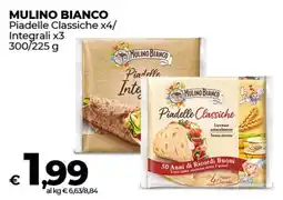 Coop Radenza MULINO BIANCO Piadelle Classiche x4/ Integrali x3 offerta