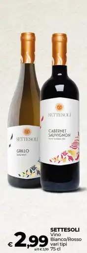 Coop Radenza SETTESOLI Vino Bianco/Rosso vari tipi offerta