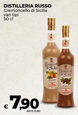 Coop Radenza DISTILLERIA RUSSO Cremoncello di Sicilia vari tipi offerta