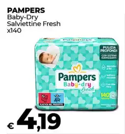 Coop Radenza PAMPERS Baby-Dry Salviettine Fresh x140 offerta