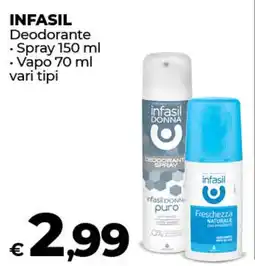 Coop Radenza INFASIL Deodorante offerta