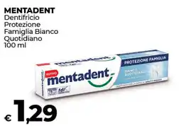 Coop Radenza MENTADENT Dentifricio Protezione Famiglia Bianco Quotidiano offerta