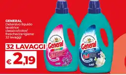 Coop Radenza GENERAL Detersivo liquido lavatrice classico/color/ freschezza+igiene offerta