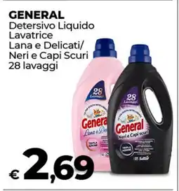 Coop Radenza GENERAL Detersivo Liquido Lavatrice Lana e Delicati/ Neri e Capi Scuri offerta
