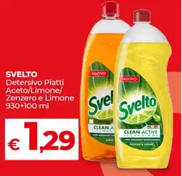 Coop Radenza SVELTO Detersivo Piatti Aceto/Limone/ Zenzero e Limone offerta