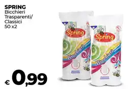 Coop Radenza SPRING Bicchieri Trasparenti/ Classici 50 x2 offerta