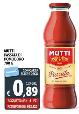 Deco Supermercati Mutti passata di pomodoro offerta