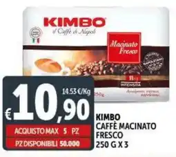 Deco Supermercati Kimbo caffe macinato fresco offerta